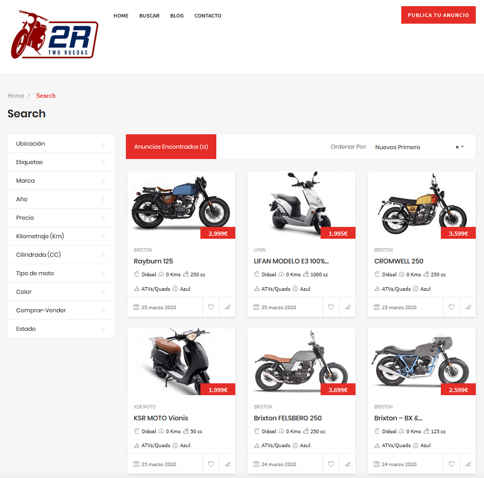 desarrollo web anuncios clasificados
