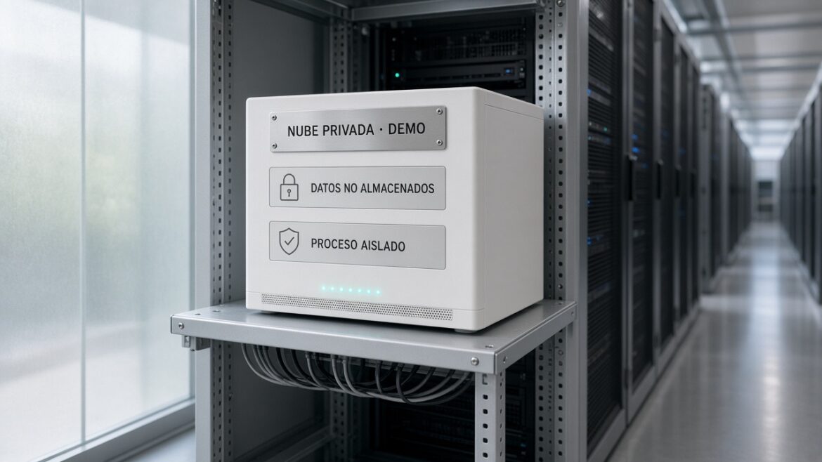 Appliance demo de nube privada con etiquetas de datos no almacenados